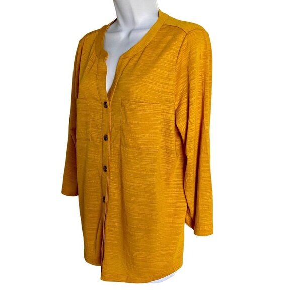 Emily Daniels Button Down Shirt Women's Size Medium 3/4 Sleeve NEW - Picture 4 of 6